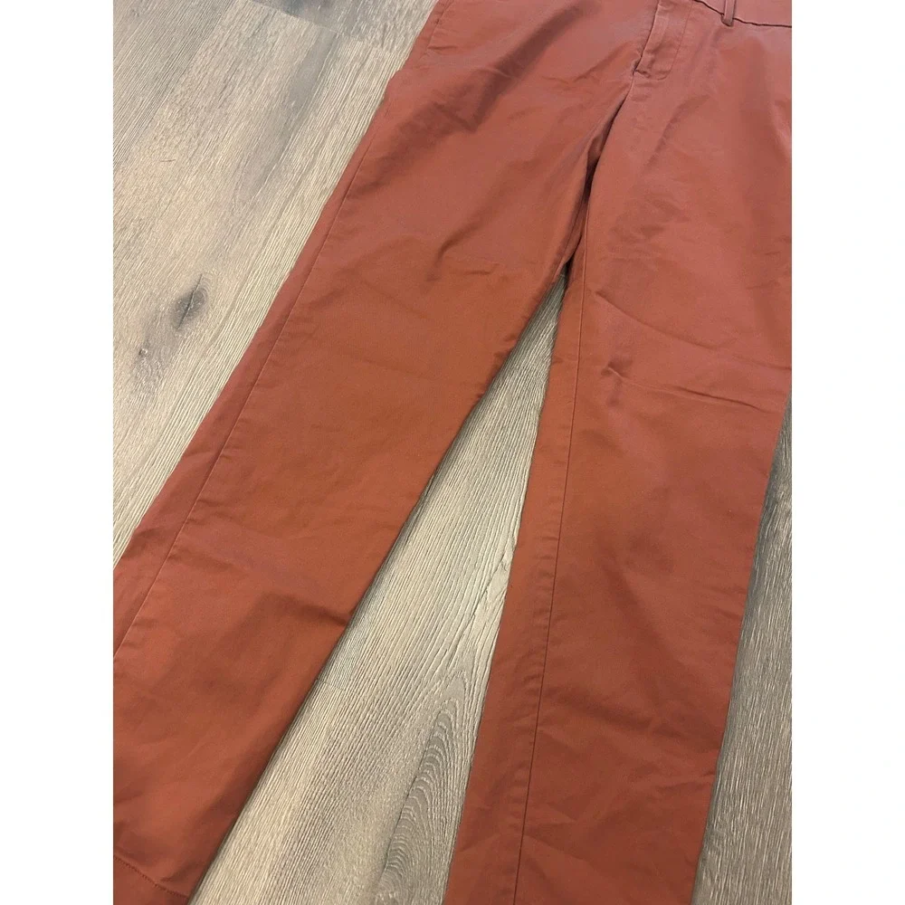 Banana Republic Mens Slim Fit Chino Pants Rust‎ Orange Burnt Sienna 31x30